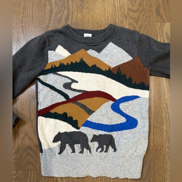 Gap toddler mountain sweater 4T bears kids sking snowboarding B34 - Picture 5 of 8